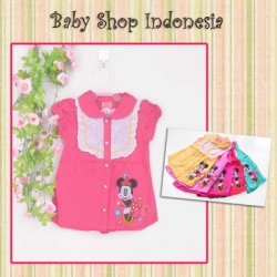 PK131 Kemeja Anak Minnie Mouse 65 Hotpink copy  large